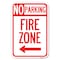 Signmission No Parking Sign Fire Zone with Left Arrow Heavy-Gauge Aluminum Sign, 12" x 18", A-1218-23673 A-1218-23673 - alternate 1